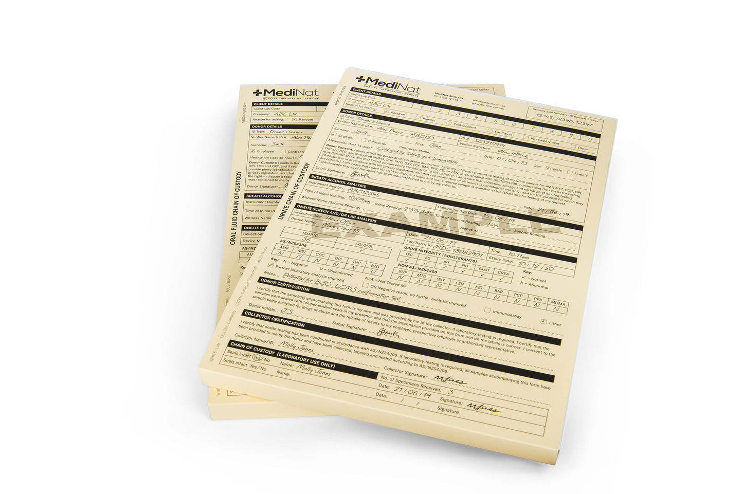 Chain of Custody Request Form for urine drug testing in the workplace