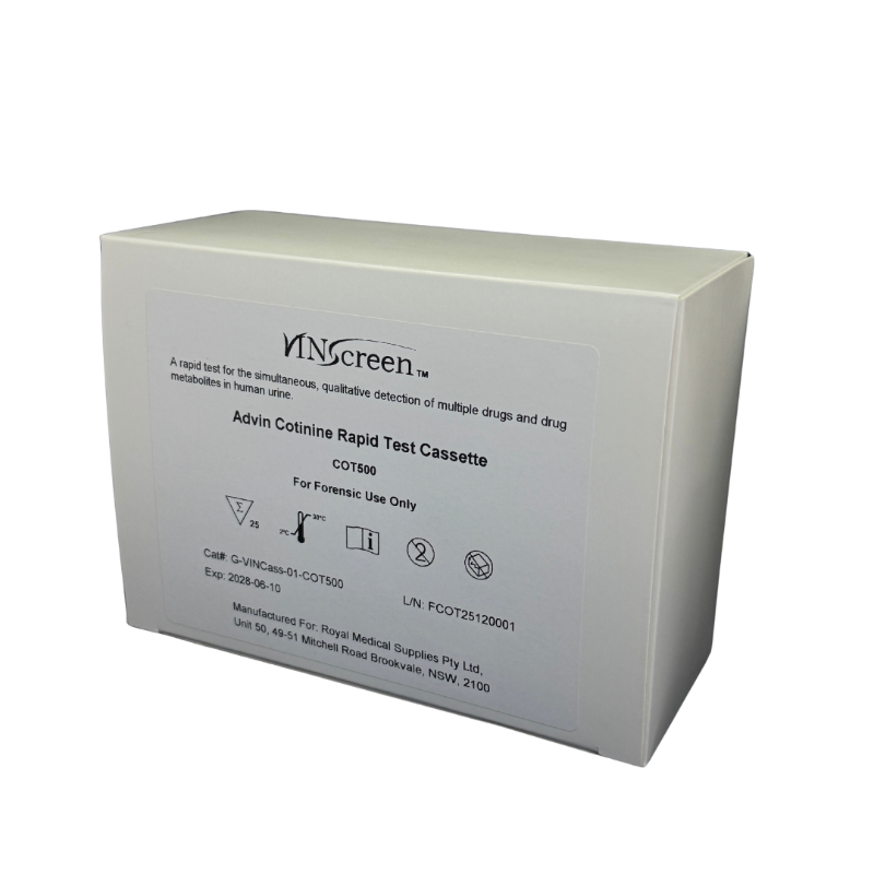 VNScreen Advin Cotinine Rapid Test Cassette box on a white background