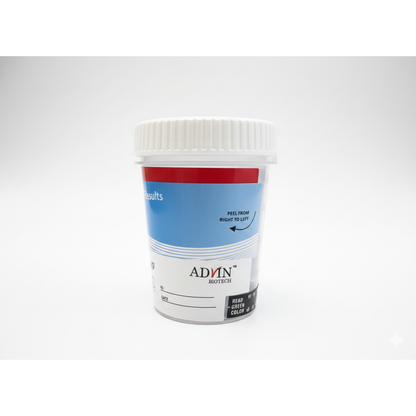 VinScreen 6-panel urine drug test cup with integrated adulteration strip
