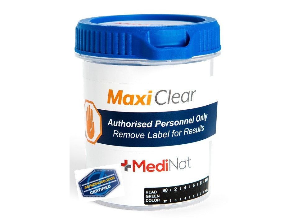 Maxi Clear 6 panel plus adulterants for urine drug testing.
