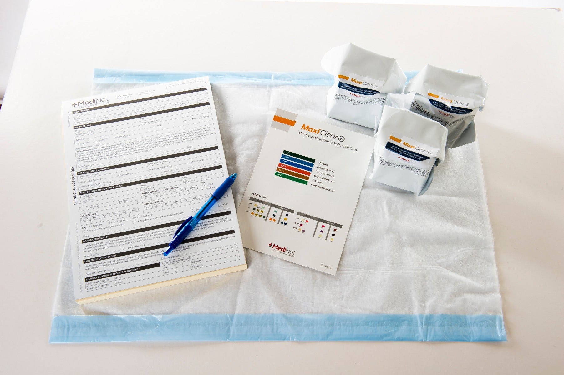 Urine Chain of Custody booklets for onsite drug testing programme.
