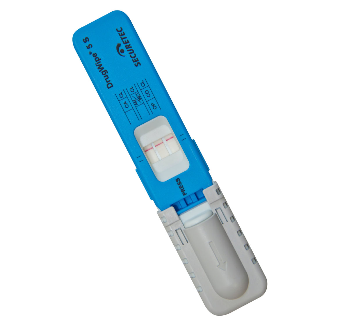 Blue Saliva Drug Test kit for the detection of Amphetamines, Methamphetamines, Cocaine